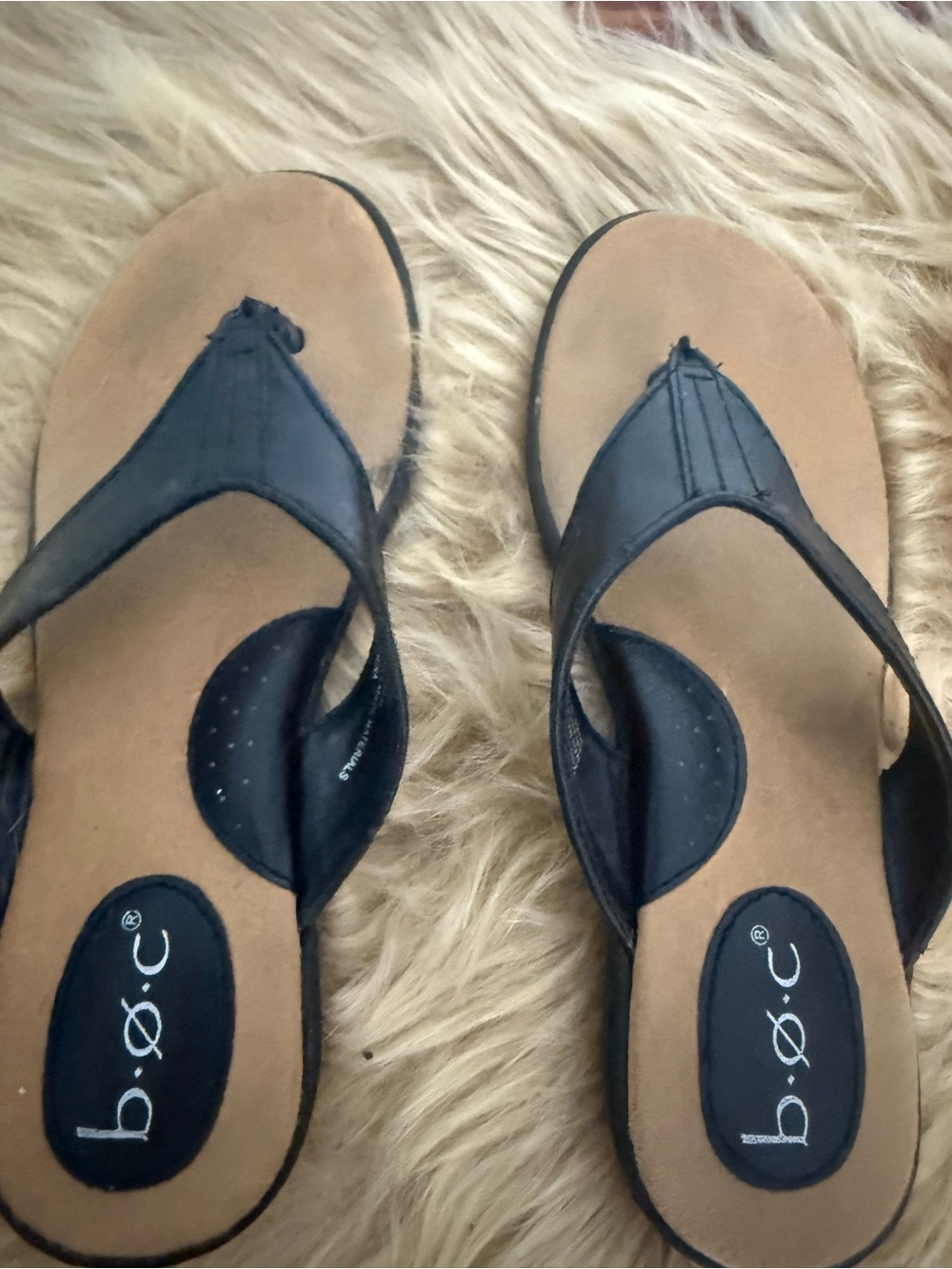 b. o. c. Black Women's Thong Sandals